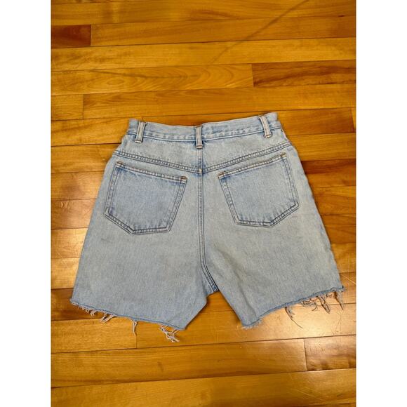 Vintage 90s Jean Shorts by Cristina, High Rise Light Wash Cutoff, W24", Fits 0-2 - Picture 2 of 10
